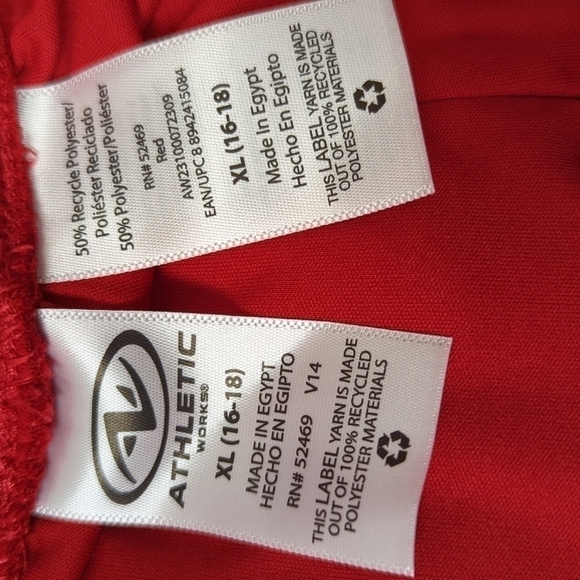 𝅺ATHLETIC Works Women's Mesh Shorts In Red Size XL 16-18 New - Picture 5 of 6